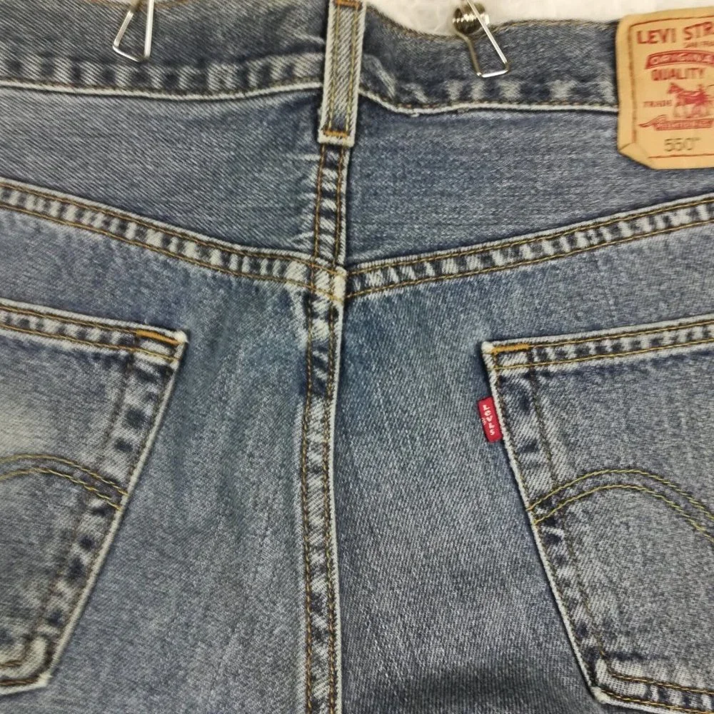 Levis Mens Jeans 550 Relaxed‎ Fit Straight Blue Denim Medium Wash 36x30